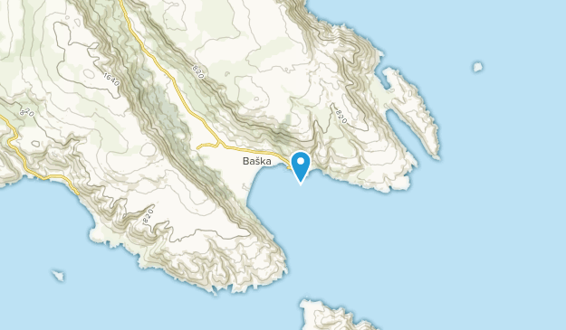 Baška, Comitat de Primorje-Gorski Kotar Map