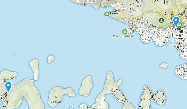 Hvar, Comitat de Split-Dalmatie Map