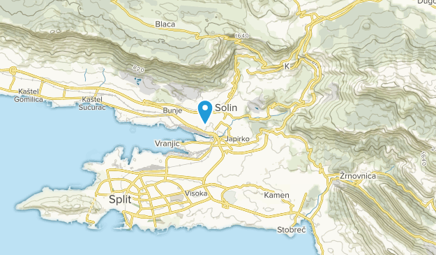 Solin, Split-Dalmatia Map