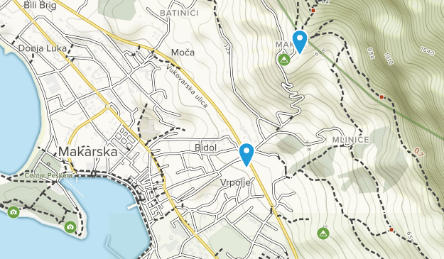 Makarska, Splitsko-Dalmatinska Map