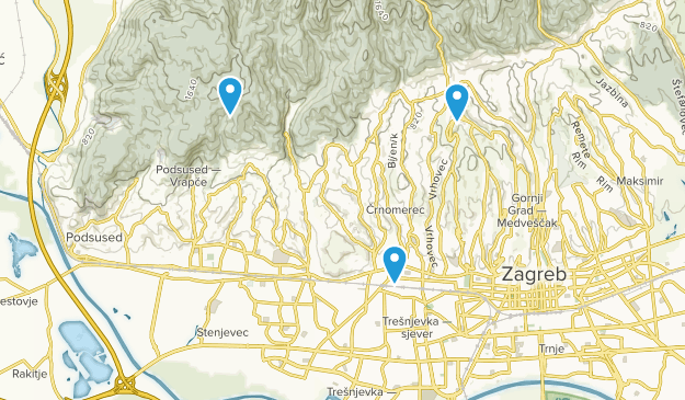 City of Zagreb, Zagrebacka županija Map
