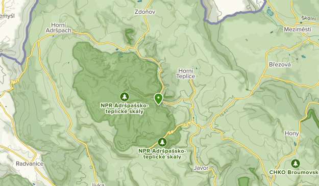 Teplice nad Metují, Hradec Králové Map