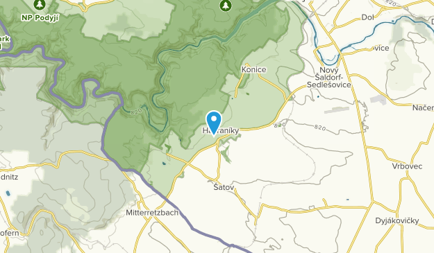 Havraníky, Moravie du Sud Map