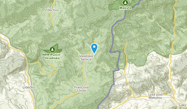 Valašská Senice, Zlín Map