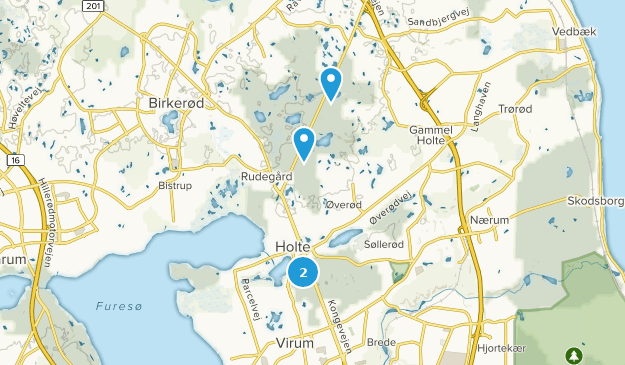 Holte, Región Capital Map