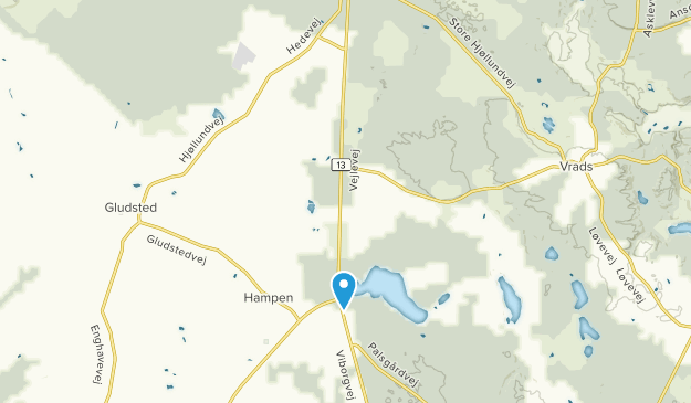 Hampen, Jutland-Central Map