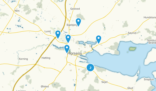 Horsens, Jutland-Central Map