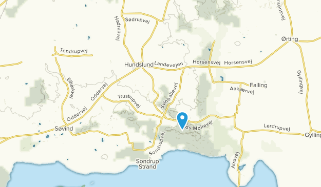 Hundslund, Jutlandia Central Map