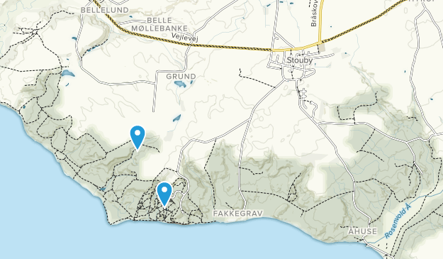 Stouby, Jutlandia Central Map