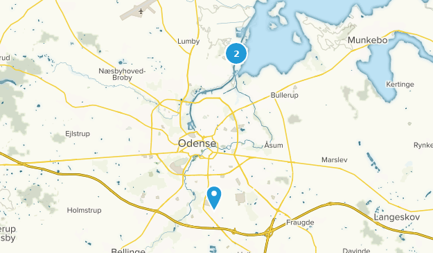 Odense, Dinamarca Meridional Map