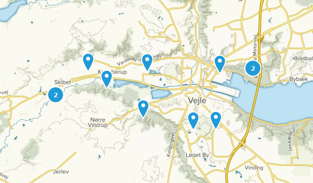 Vejle, Dinamarca Meridional Map