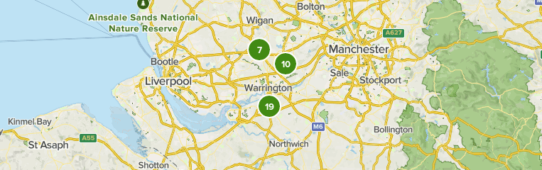 Map Of Warrington And Surrounding Areas Best 10 Trails And Hikes In Warrington | Alltrails