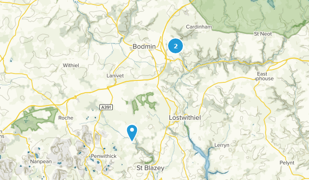 Bodmin, Cornwall Map