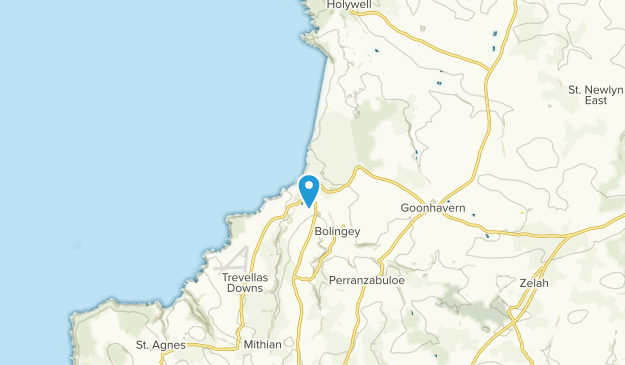 Perranporth, Cornouailles Map