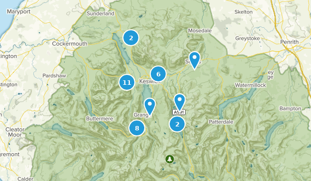 Keswick, Cumbria Map