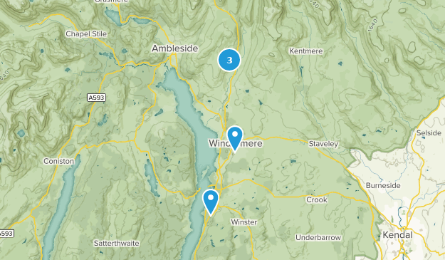 Windermere, Cumbria Map