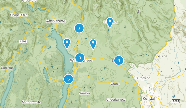 Windermere, Cumbria Map