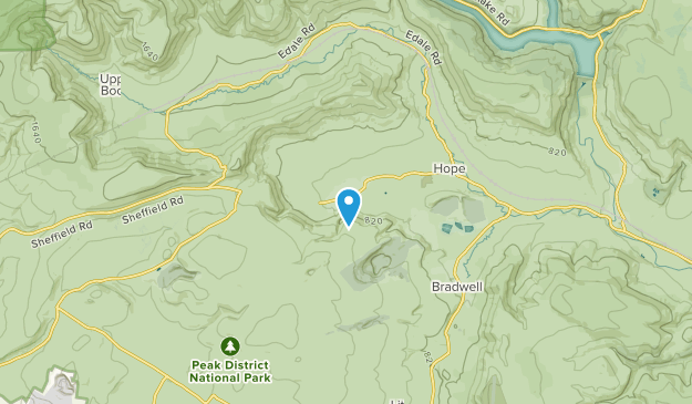 Castleton, Derbyshire Map
