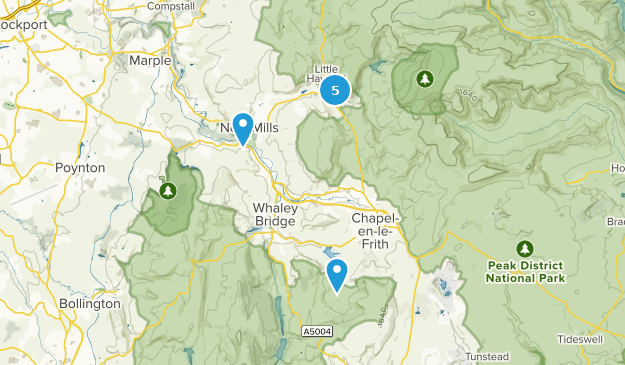High Peak, Derbyshire Map
