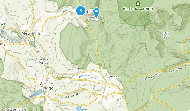 High Peak, Derbyshire Map
