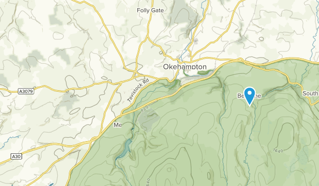 Okehampton, Devon Map