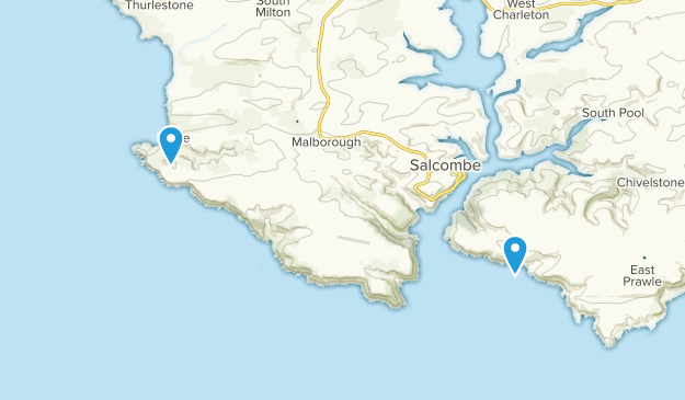 Salcombe, Devon Map