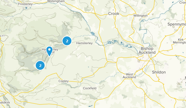 Bishop Auckland, Durham Map