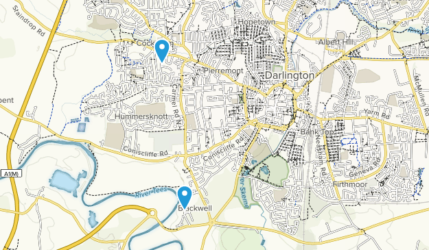 Darlington, Durham Map