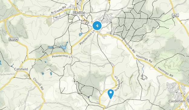 Battle, Sussex de l'Est Map