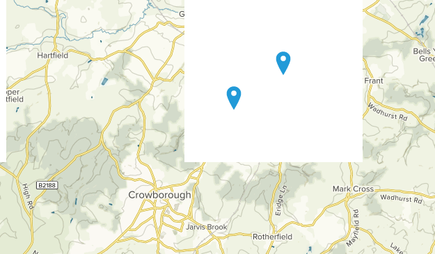 Crowborough, East Sussex Map