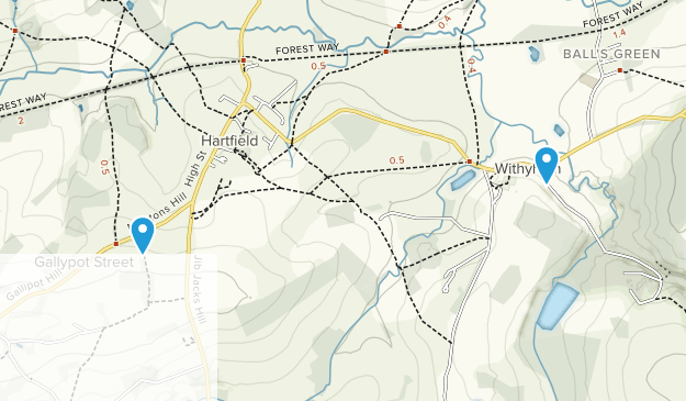 Hartfield, East Sussex Map
