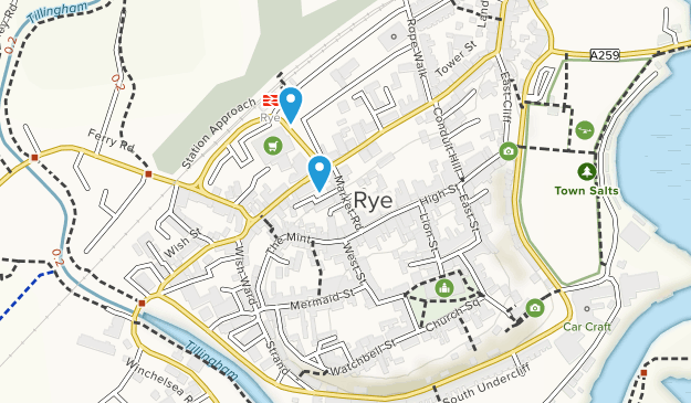 Rye, East Sussex Map