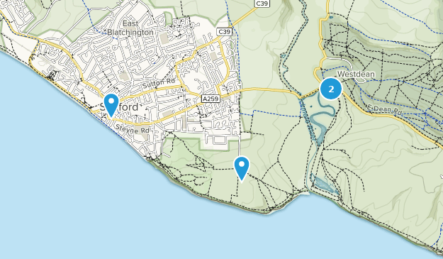 Seaford, Sussex de l'Est Map