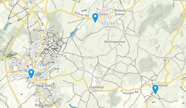 Uckfield, East Sussex Map