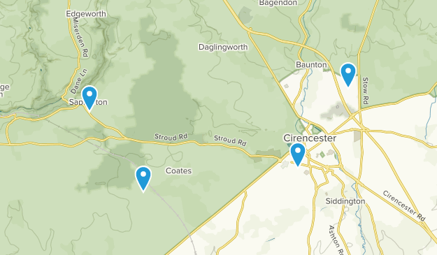 abadía de Cirencester, Gloucestershire Map
