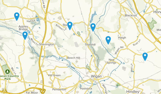 Wigan, Grand Manchester Map