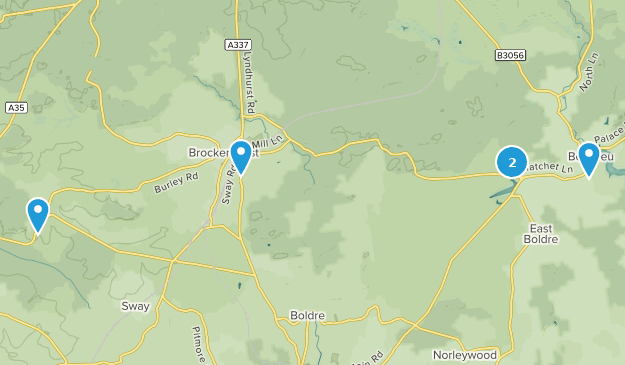 Brockenhurst, Hampshire Map