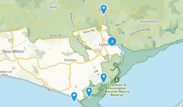 Lymington, Hampshire Map