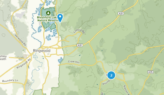 Ringwood, Hampshire Map