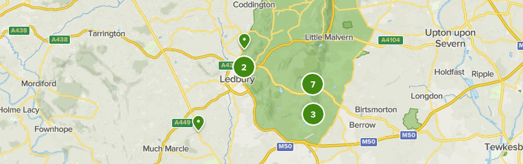 Map Of Ledbury And Surrounding Area Best 10 Trails And Hikes In Ledbury | Alltrails