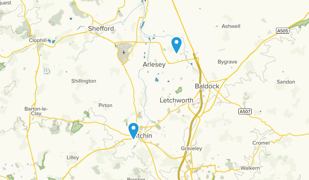 Hitchin, Hertfordshire Map
