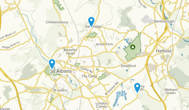 St Albans, Hertfordshire Map