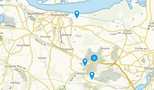 Gravesend, Kent Map