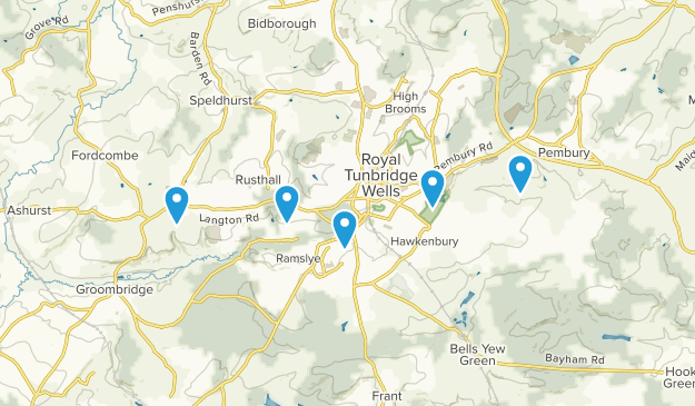 Royal Tunbridge Wells, Kent Map