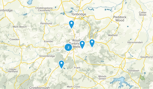 Royal Tunbridge Wells, Kent Map