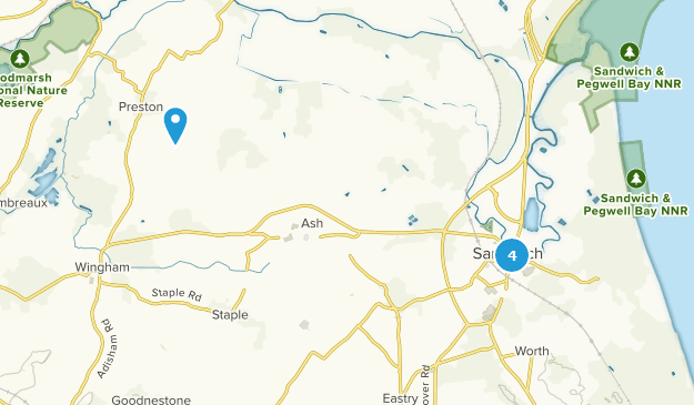 Sandwich, Kent Map