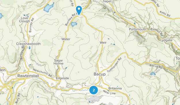Bacup, Lancashire Map