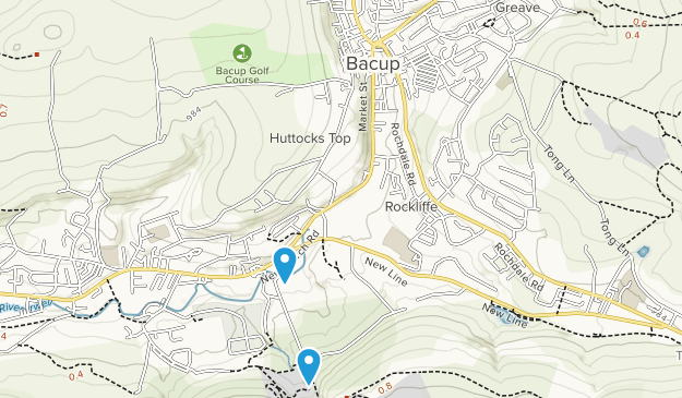 Bacup, Lancashire Map
