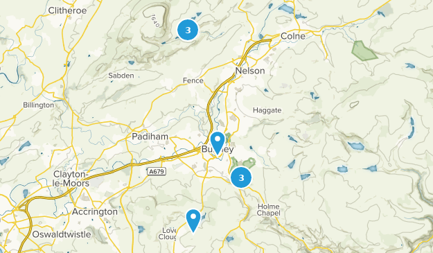 Burnley, Lancashire Map
