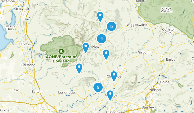 Clitheroe, Lancashire Map